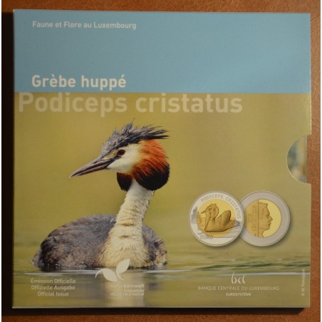 Euromince mince 5 Euro Luxembursko 2019 - Podiceps cristatus (Proof)