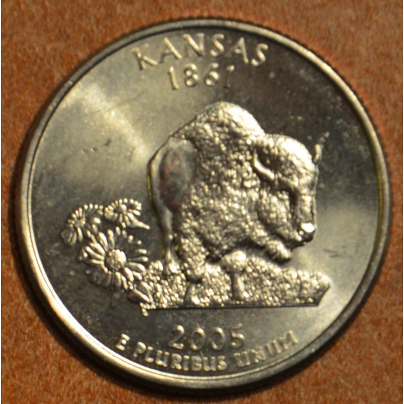 eurocoin eurocoins 25 cent USA 2005 Kansas \\"D\\" (UNC)