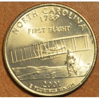 eurocoin eurocoins 25 cent USA 2001 North Carolina \\"D\\" (UNC)
