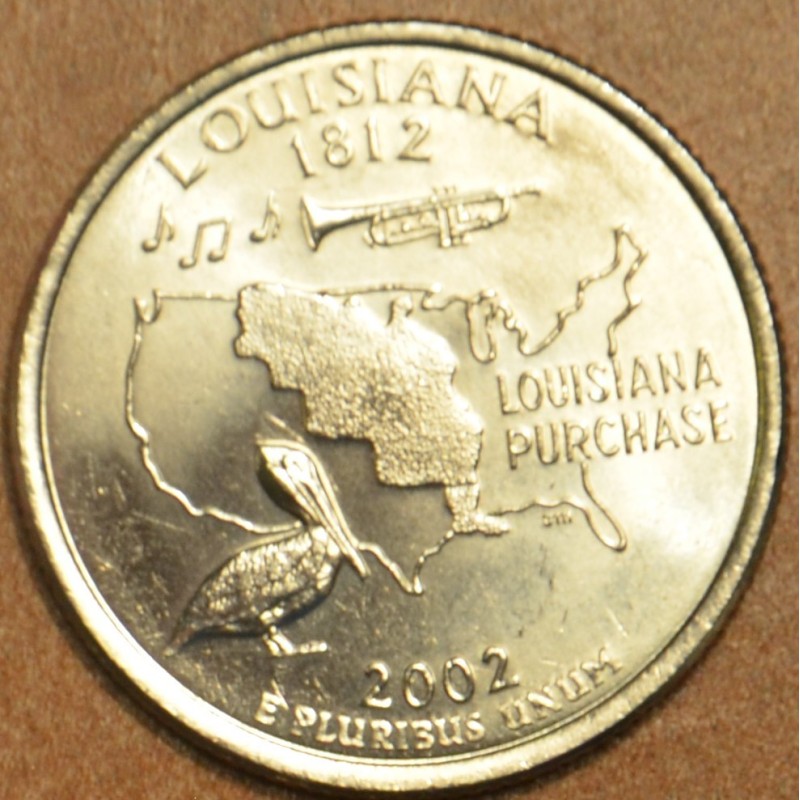 eurocoin eurocoins 25 cent USA 2002 Louisiana \\"D\\" (UNC)