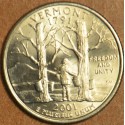 25 cent USA 2001 Vermont "D" (UNC)