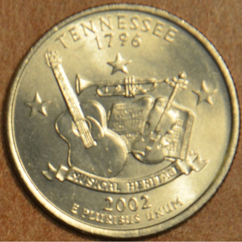 eurocoin eurocoins 25 cent USA 2002 Tennessee \\"D\\" (UNC)