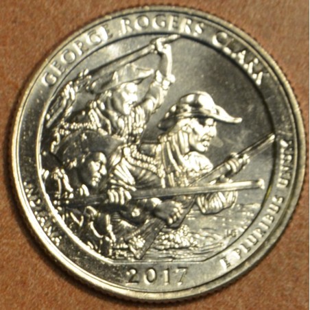 eurocoin eurocoins 25 cent USA 2017 George Rogers Clark \\"D\\" (UNC)