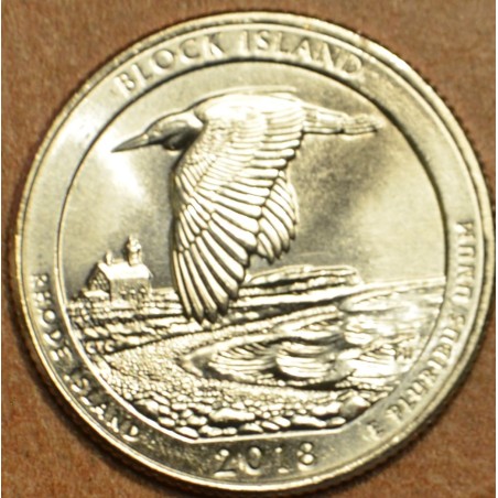 eurocoin eurocoins 25 cent USA 2018 Block Island \\"D\\" (UNC)