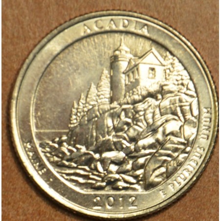 eurocoin eurocoins 25 cent USA 2012 Acadia \\"D\\" (UNC)