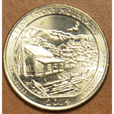 Euromince mince 25 cent USA 2014 Great Smoky Mountains \\"D\\" (UNC)
