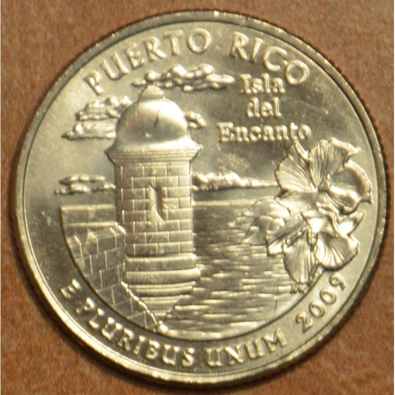 euroerme érme 25 cent USA 2009 Puerto Rico \\"D\\" (UNC)