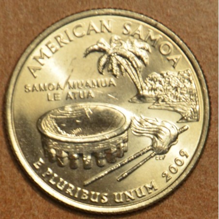 euroerme érme 25 cent USA 2009 American Samoa \\"D\\" (UNC)
