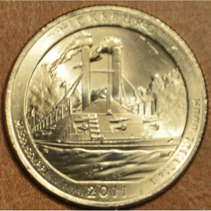 euroerme érme 25 cent USA 2011 Vicksburg \\"D\\" (UNC)