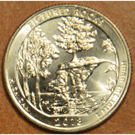 eurocoin eurocoins 25 cent USA 2018 Pictured Rocks \\"D\\" (UNC)