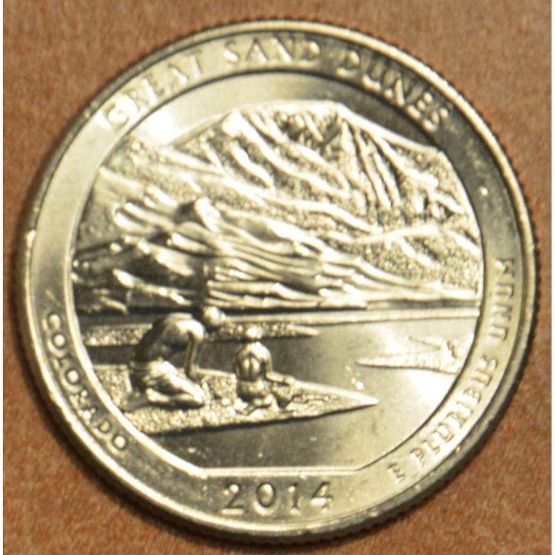 Euromince mince 25 cent USA 2014 Great Sand Dunes \\"D\\" (UNC)
