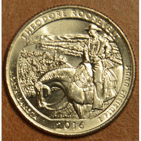 eurocoin eurocoins 25 cent USA 2016 Theodore Roosevelt \\"D\\" (UNC)