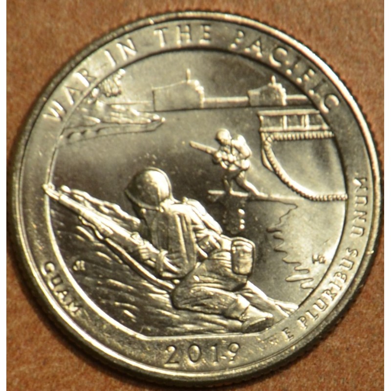 Euromince mince 25 cent USA 2019 War in the Pacific \\"P\\" (UNC)