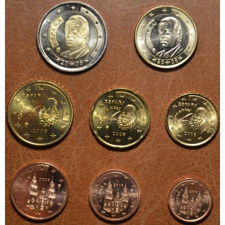 eurocoin eurocoins Set of 8 coins Spain 2008 (UNC)