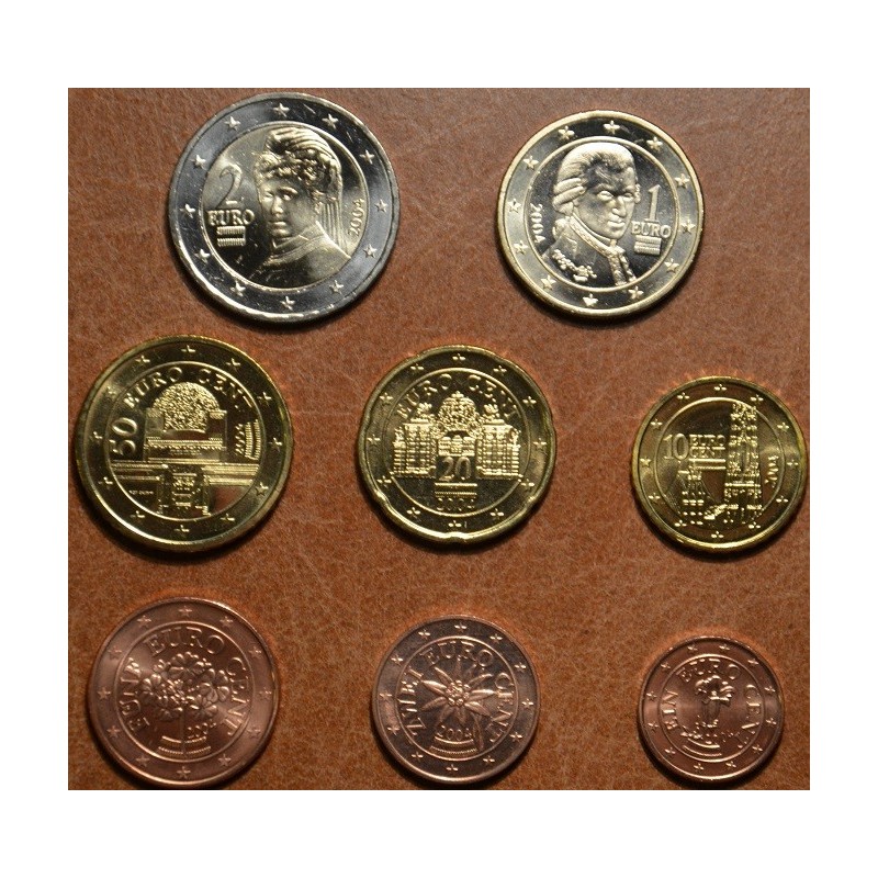 Euromince mince Sada 8 rakúskych mincí 2004 (UNC)