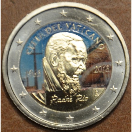 euroerme érme 2 Euro Vatikán 2018 - Pio atya (színezett UNC)