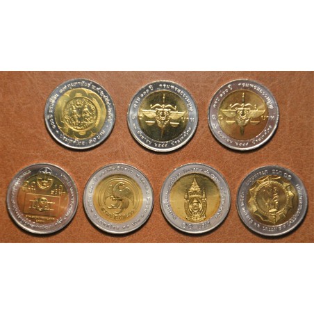 Euromince mince Thajsko 7x 10 baht (UNC)