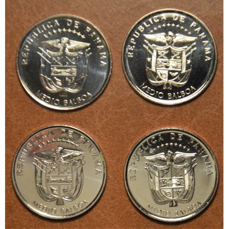 Euromince mince Panama 4x 1/2 balboa 2013-2016 (UNC)