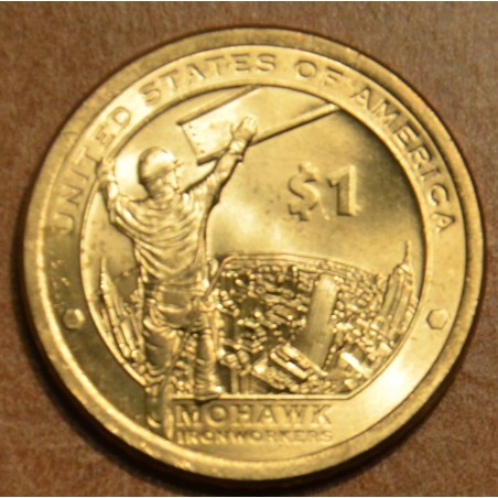 Euromince mince 1 dollar USA 2015 Mohawk Iron Workers \\"P\\" (UNC)