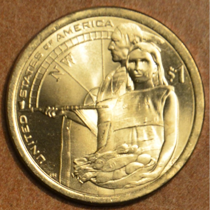 Euromince mince 1 dollar USA 2014 Rodná pohostinnosť \\"P\\" (UNC)