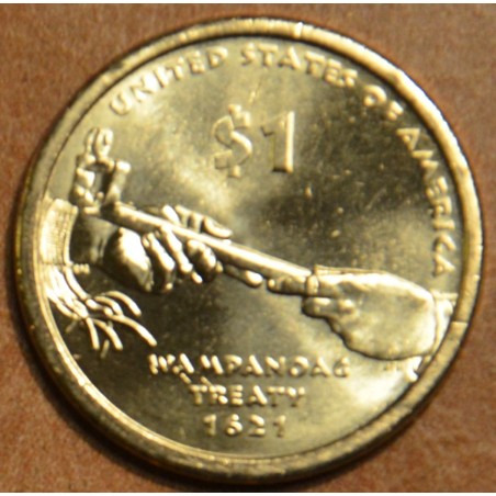 Euromince mince 1 dollar USA 2011 - Wampanoag Treaty 1621 \\"P\\" (...