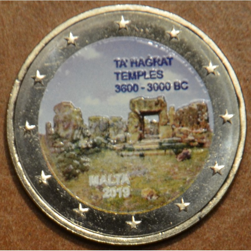 Euromince mince 2 Euro Malta 2019 Ta' Hagrat III. (farebná UNC)