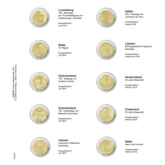 Euromince mince Strana 27. do Lindner albumu na 2 Euro mince (júl 2...
