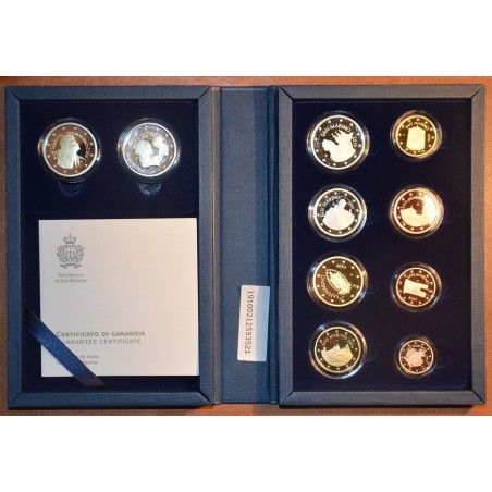 euroerme érme 10 részes forgalmi sor San Marino 2019 (Proof)