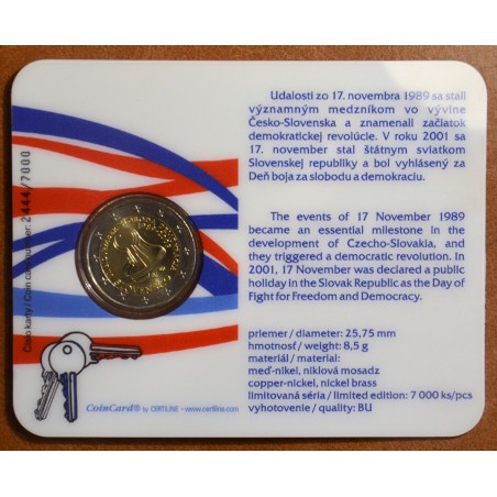 euroerme érme 2 Euro Szlovákia 2009 - A szabadságért és demokráciáé...