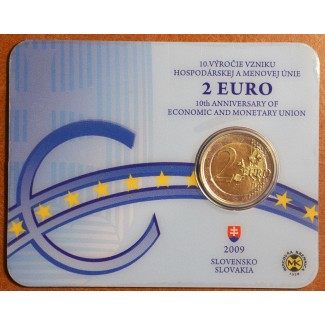 2 Euro Slovakia 2009 - 10th Anniversary of the Introduction of the Euro (BU card)