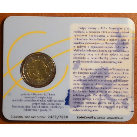 Euromince mince 2 Euro Slovensko 2009 - 10. výročie hospodárskej a ...
