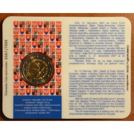 Euromince mince 2 Euro Slovensko 2011 - 20. výročie vzniku Visegrad...
