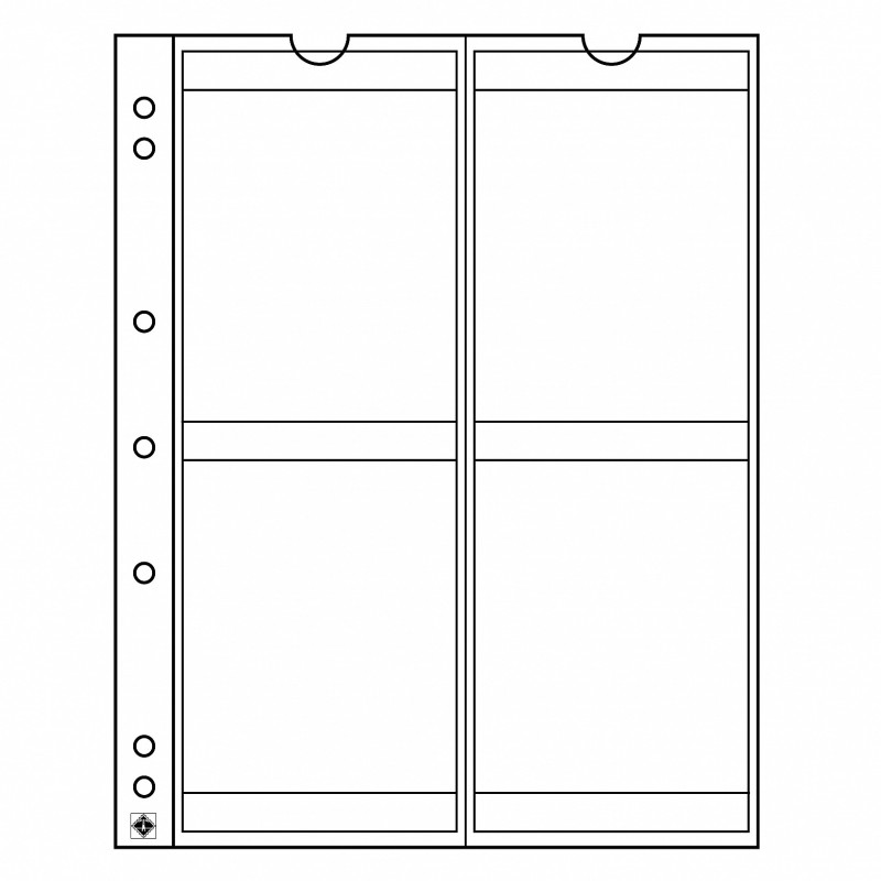 Euromince mince 5 listov do albumov Leuchtturm NUMIS do 66 mm
