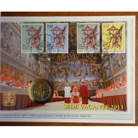 Euromince mince 2 Euro Vatikan 2013 - Sede Vacante (Numisbrief BU)