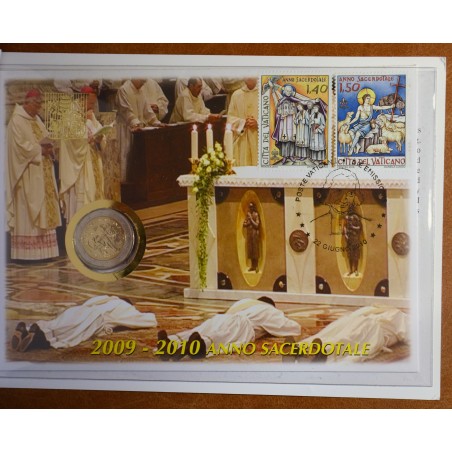 eurocoin eurocoins 2 Euro Vatican 2010 - Year for priests (Numisbrief)