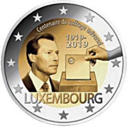 Euromince mince 2 Euro Luxembursko 2019 - 100. výročie volebného pr...