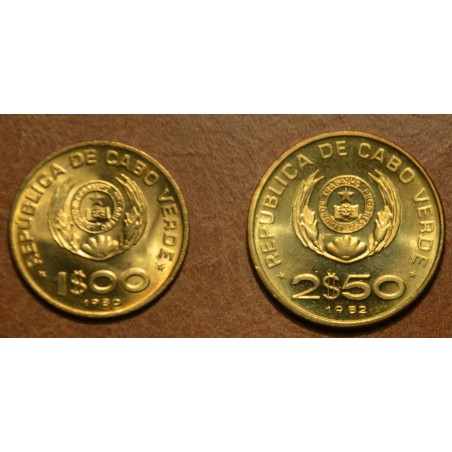 euroerme érme Zöldfoki szigetek 1 és 2,5 escudo 1980 (UNC)