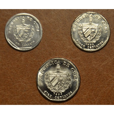 eurocoin eurocoins Cuba 3 coins 1999-2001 (UNC)