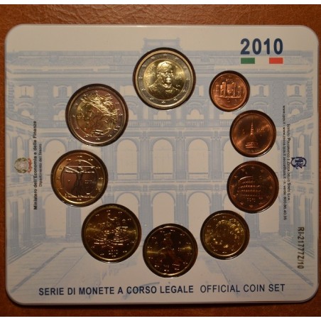 eurocoin eurocoins Italy 2010 set with commemorative 2 Euro coin (BU)