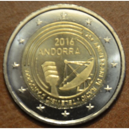 Euromince mince 2 Euro Andorra 2016 - 25 rokov TV a radia (UNC)