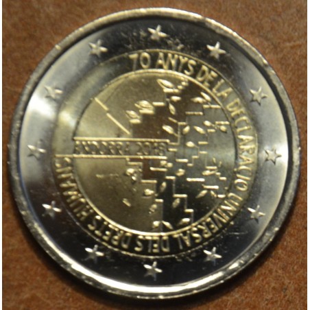 Euromince mince 2 Euro Andorra 2018 - 70. výročie Všeobecnej deklar...