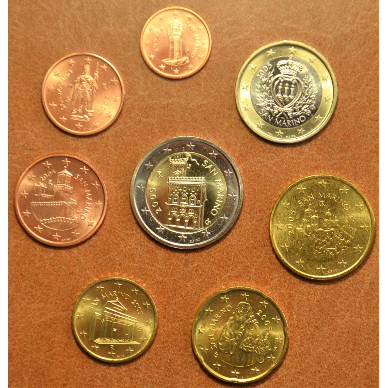 Euromince mince San Marino 2005 sada 8 mincí (UNC)