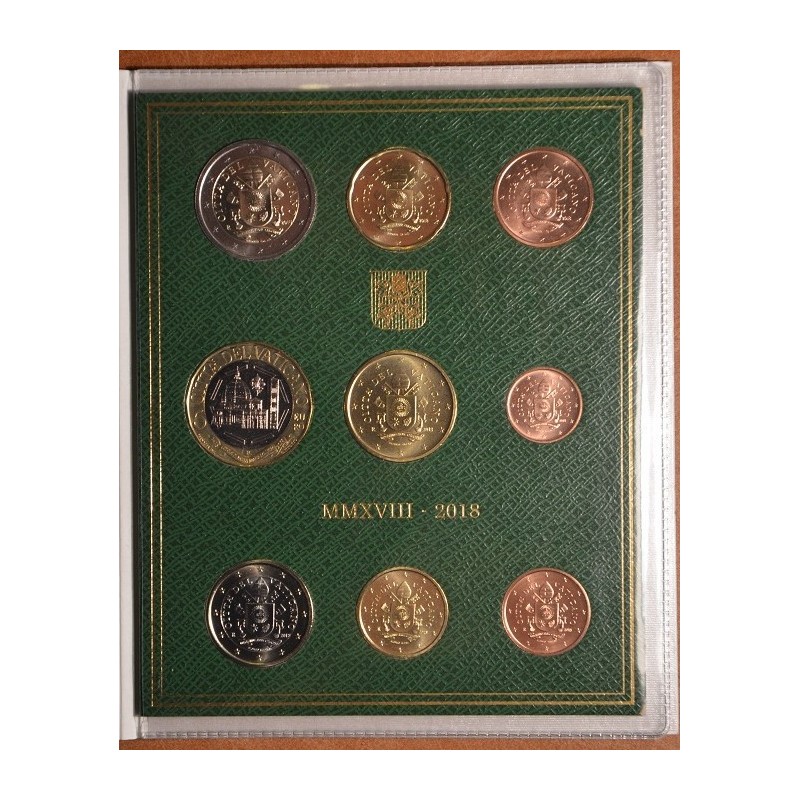 Euromince mince Vatikán 2018 sada s 5 Euro mincou (BU)