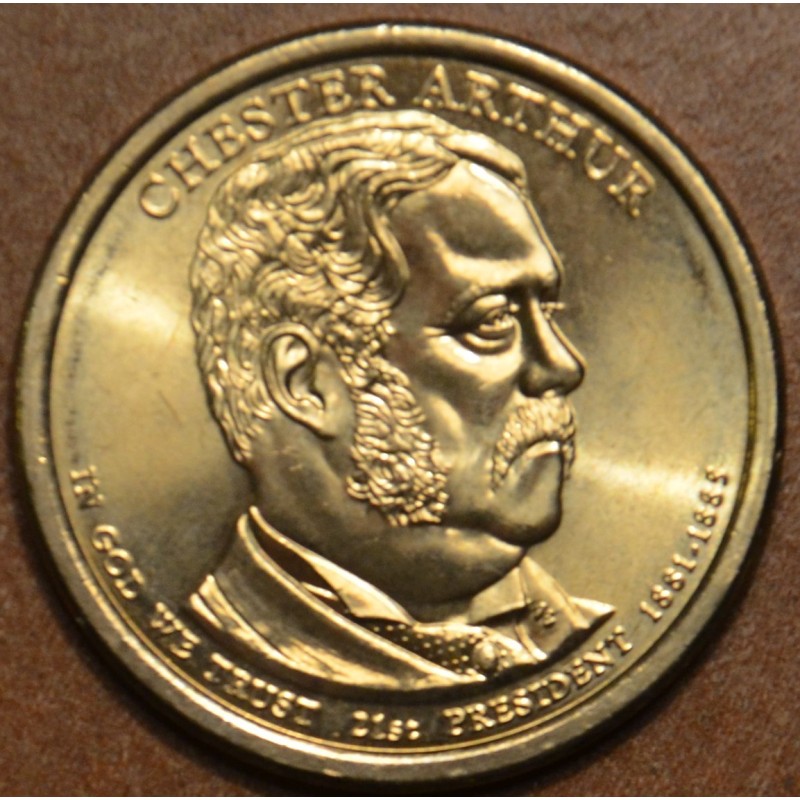 Euromince mince 1 dollar USA \\"D\\" 2012 Chester A. Arthur (UNC)