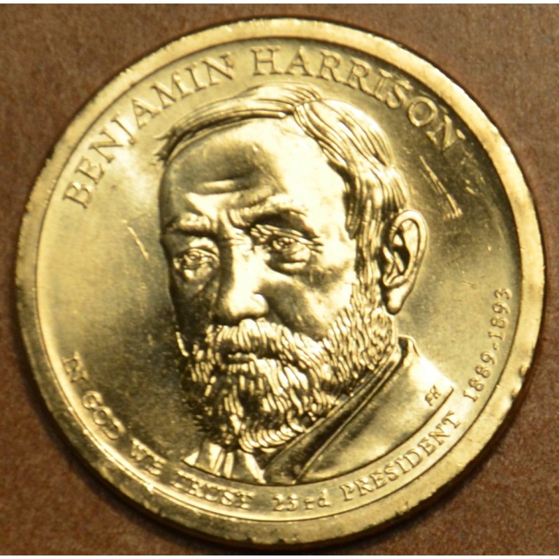 euroerme érme 1 dollar USA \\"P\\" 2012 Benjamin Harrison (UNC)
