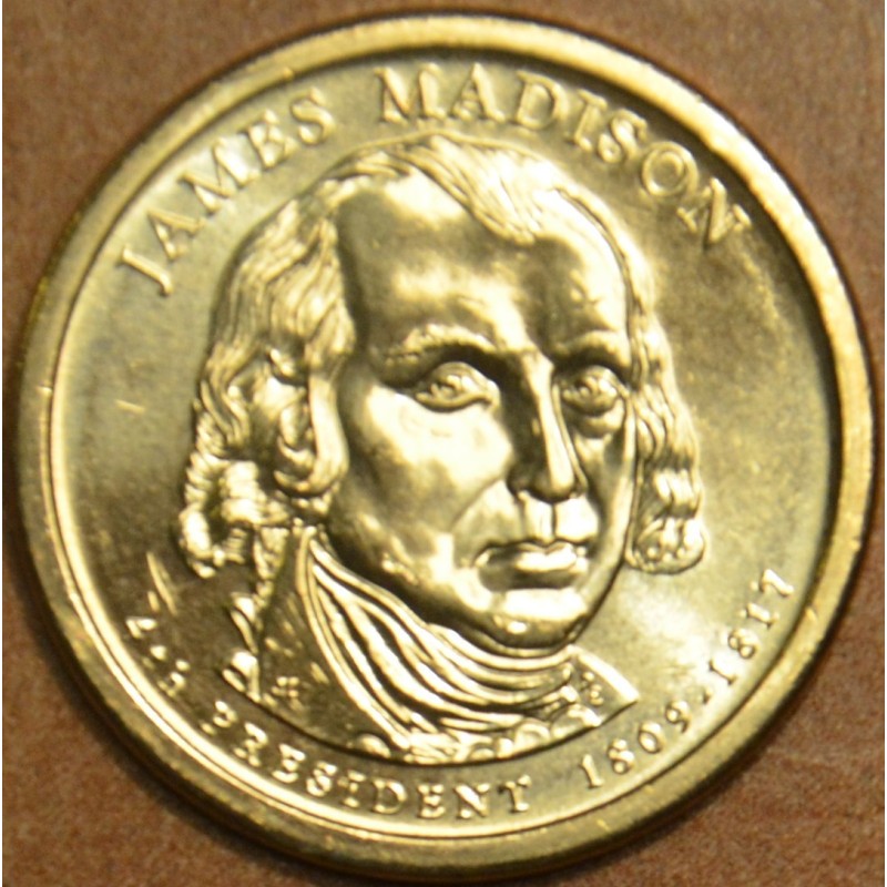 euroerme érme 1 dollar USA \\"P\\" 2007 James Madison (UNC)