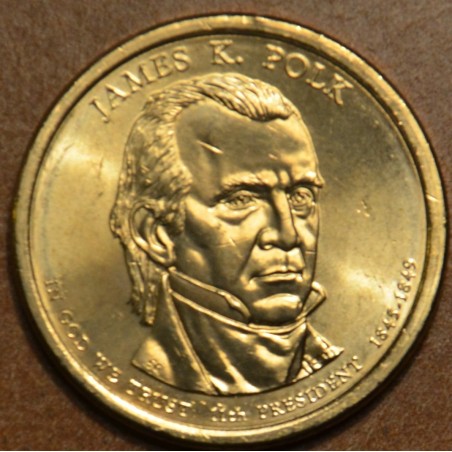 euroerme érme 1 dollar USA \\"D\\" 2009 James K. Polk (UNC)