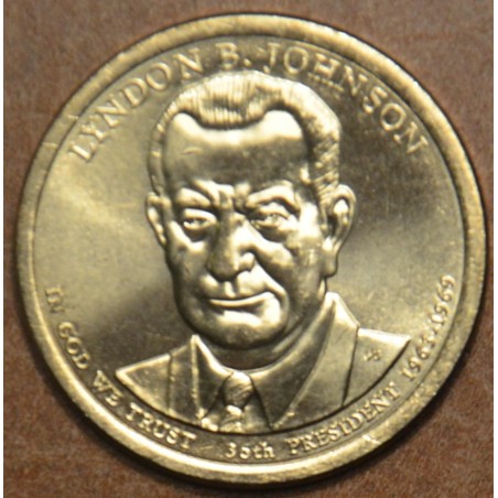 euroerme érme 1 dollar USA 2015 Lyndon B. Johnson \\"D\\" (UNC)
