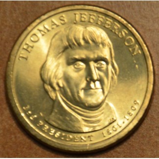 euroerme érme 1 dollar USA \\"P\\" 2007 Thomas Jefferson (UNC)
