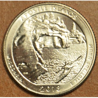 eurocoin eurocoins 25 cent USA 2018 Apostle Islands \\"S\\" (UNC)